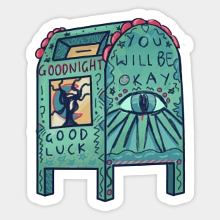 danger days mailbox shrine Sticker